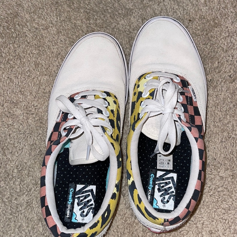 Checker & leopard tie up vans